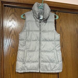 Old Navy Light Gray Puffer Vest
